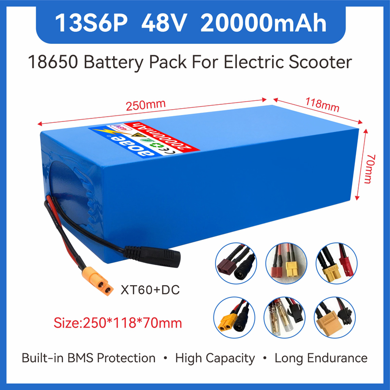 60V 50Ah Electric Scooter Battery - Batterie de scooter électrique 48V 13S6P