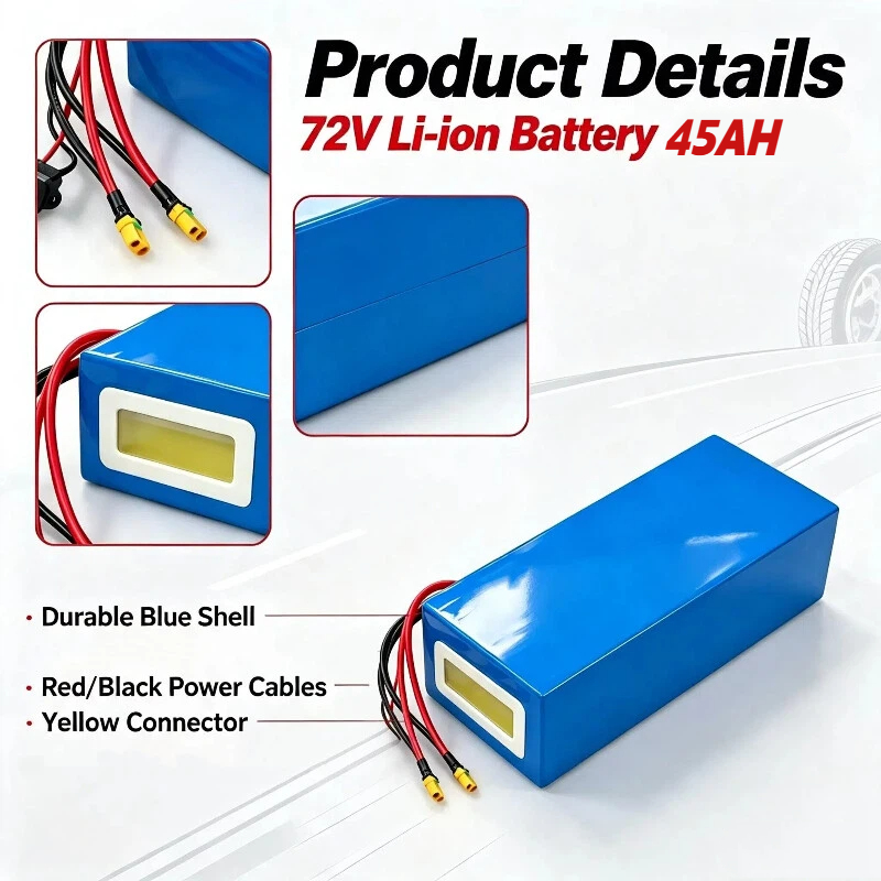 Batterie triangulaire au lithi - 72V 40Ah Lifepo4 Battery Pack avis et prix